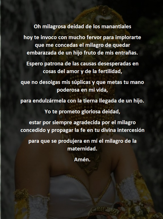 Oración A Oshun Para Quedar Embarazada
