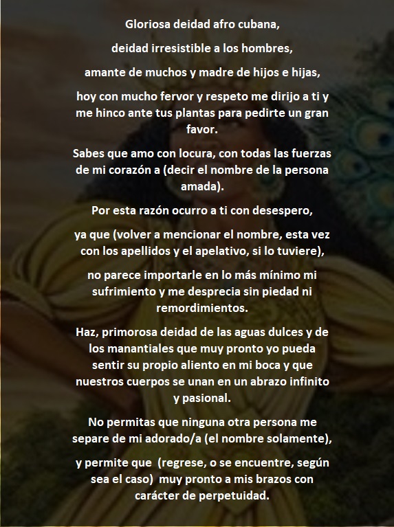 Oración a Oshun Para Enamorar